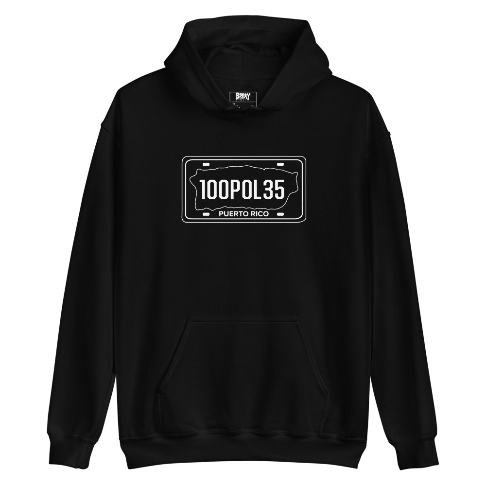 100POL35 Hoodie Front