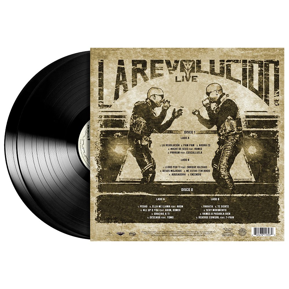La Revolución Live 2LP Vinyl Back