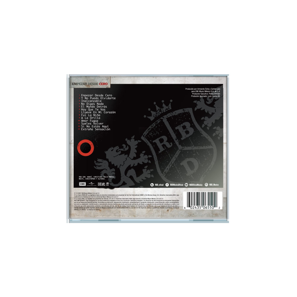 Empezar Desde Cero CD Back
