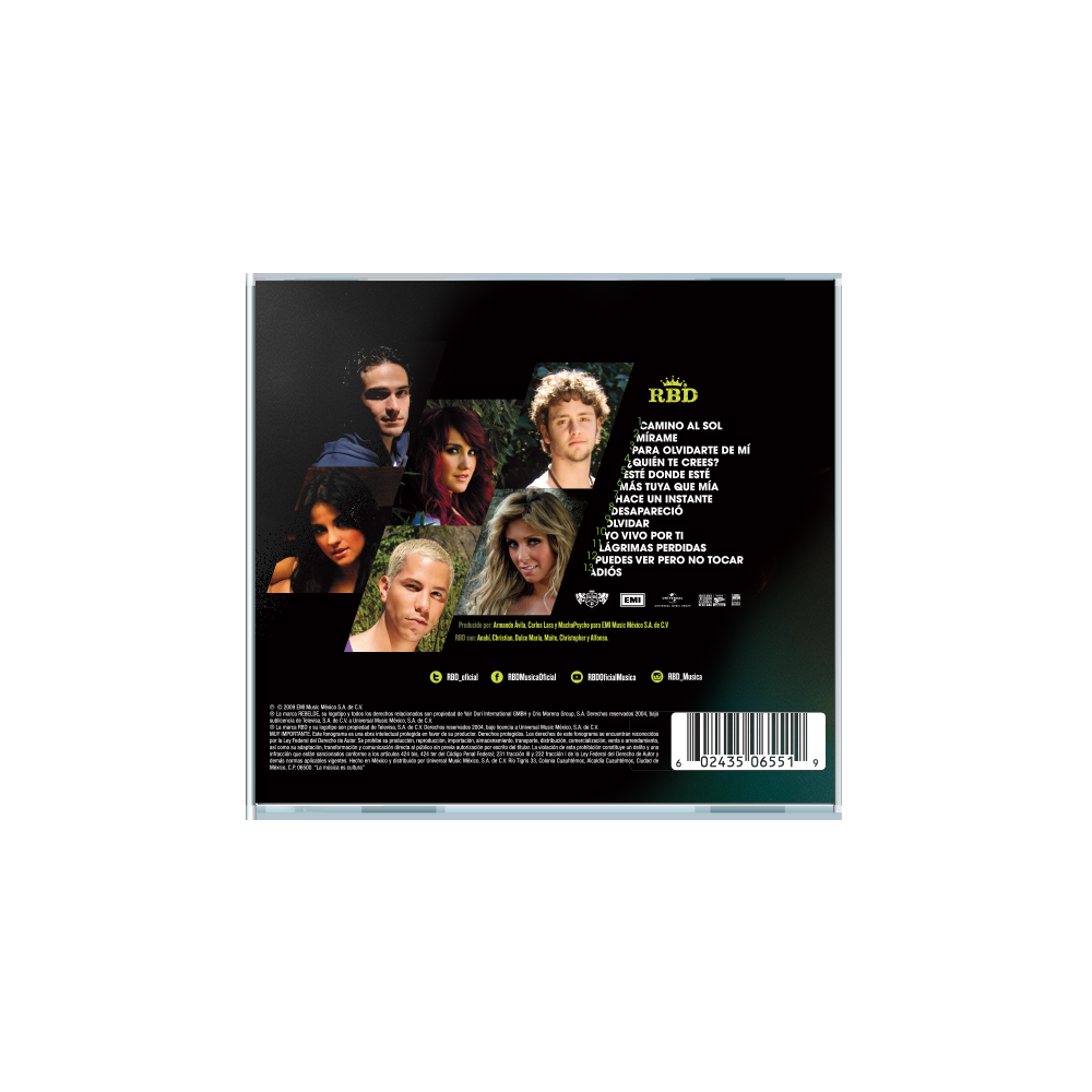 Para Olvidarte De Mí CD Back