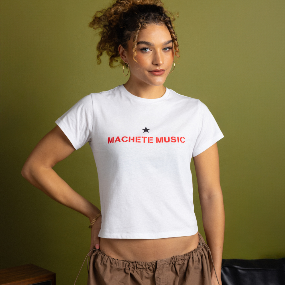 Machete Crop Fitted Tee model preview