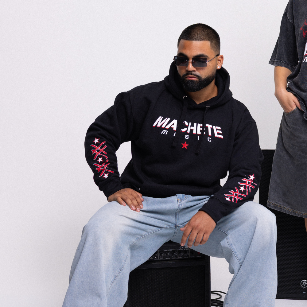 20th Anniversary Black Hoodie model preview 1