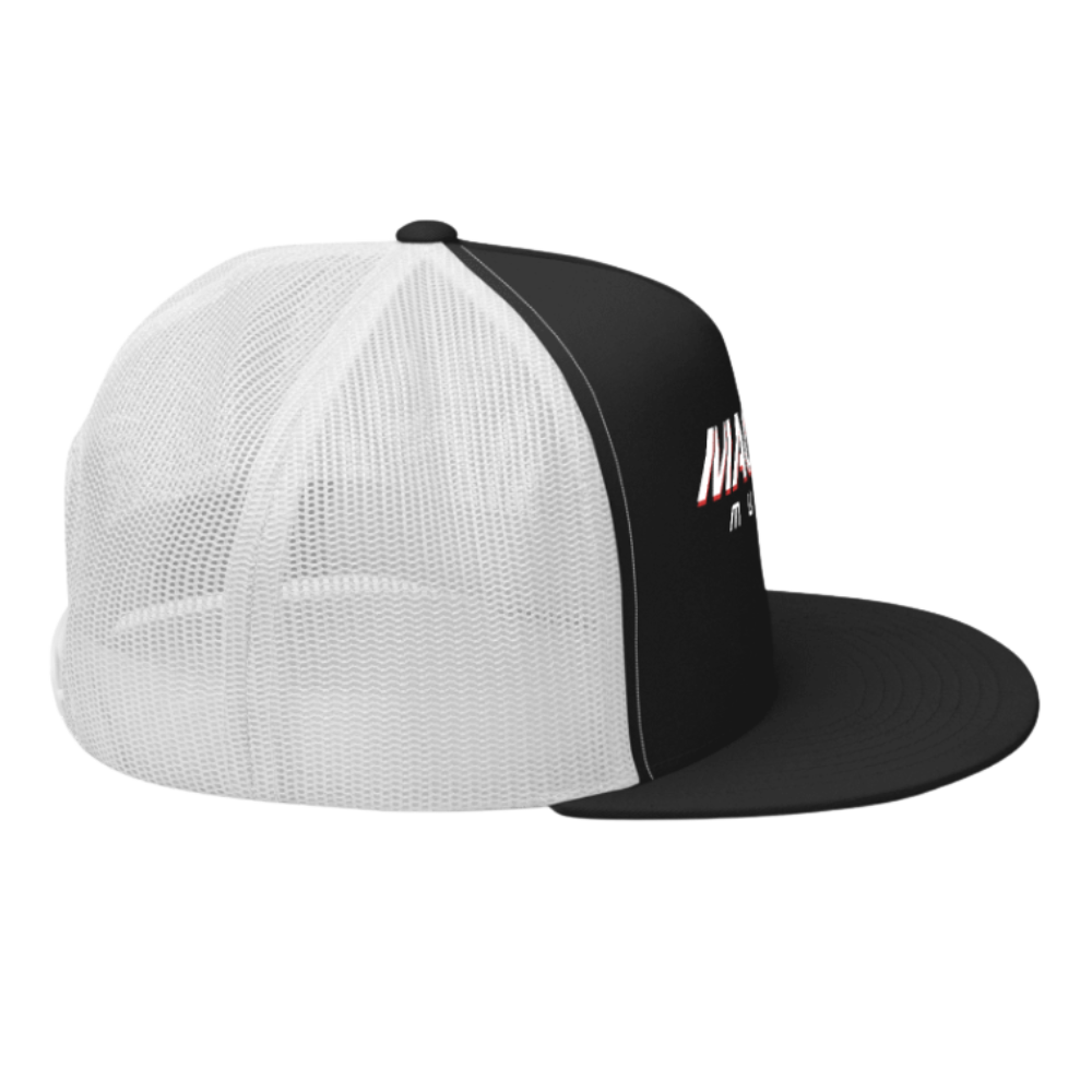 Machete Black/White Trucker Hat Side 2