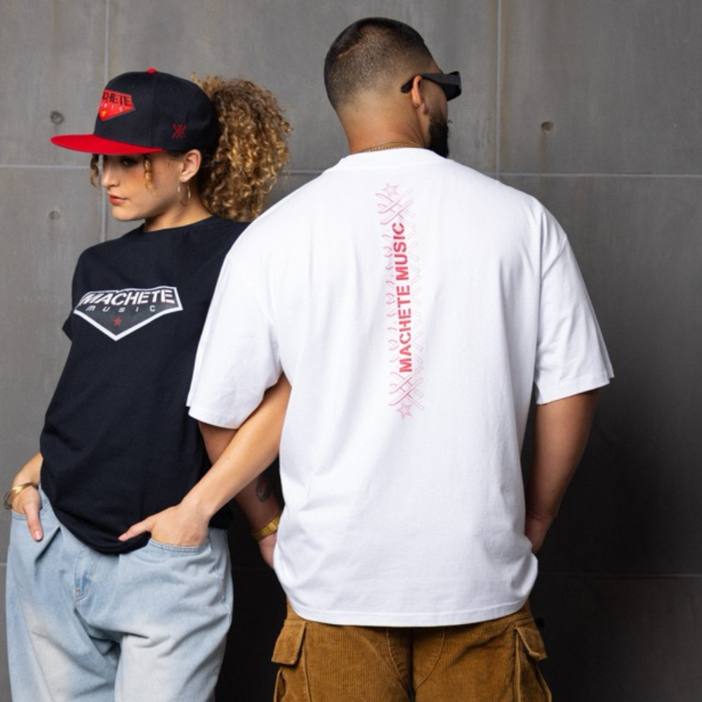 Machete 20th Anniversary Oversized White Tee model preview 2