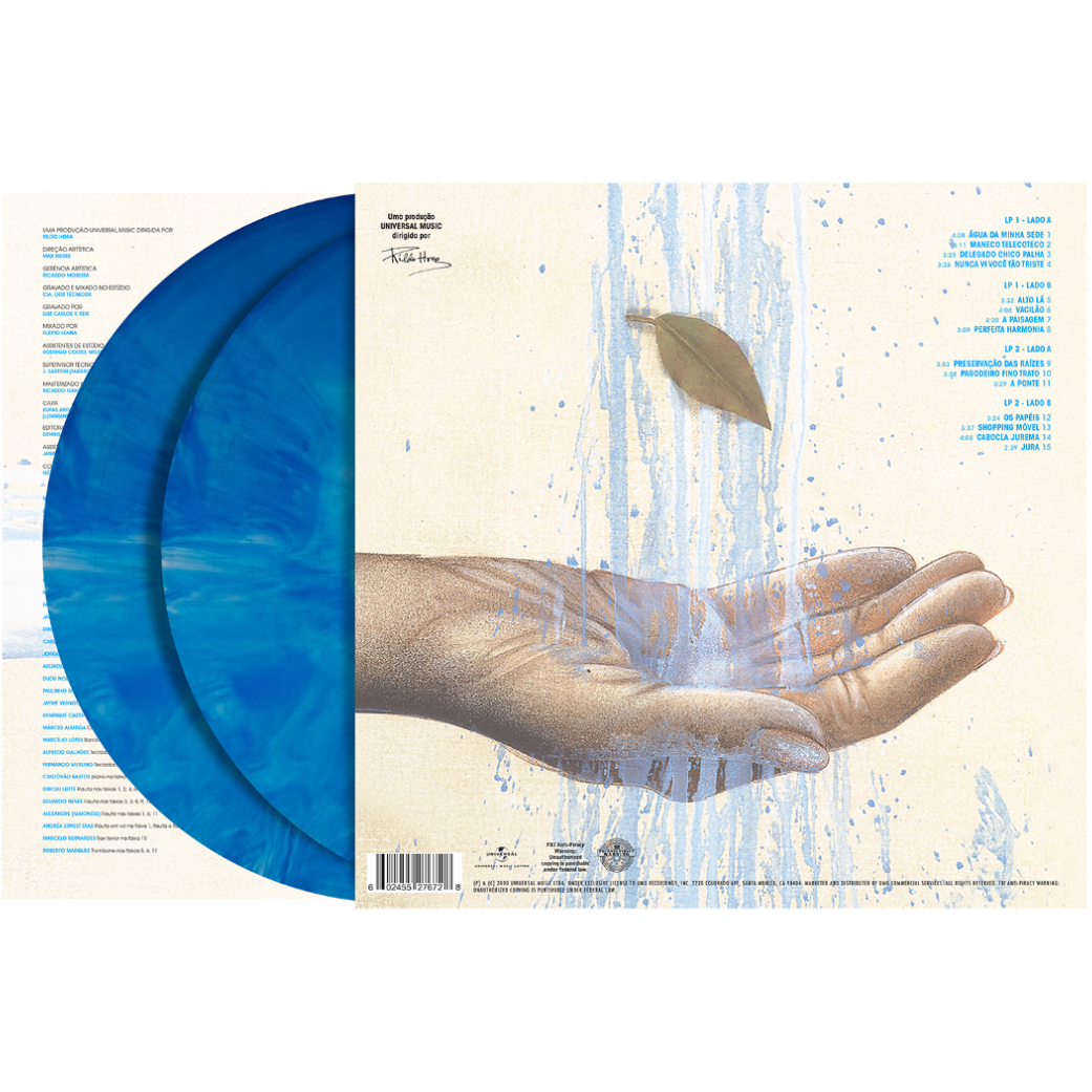Água da Minha Sede 2LP Blue Galaxy Vinyl back