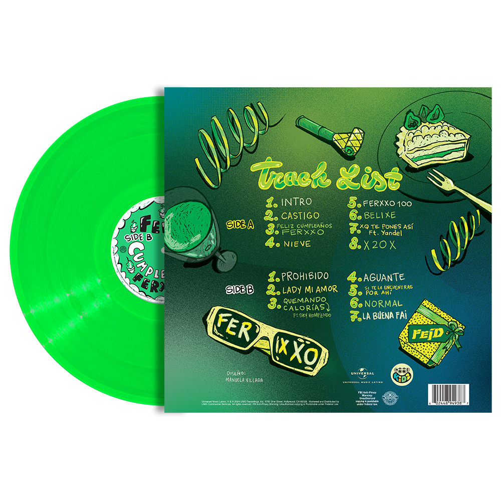 FELIZ CUMPLEAÑOS FERXXO TE PIRATEAMOS EL ALBUM 1LP Vinyl back