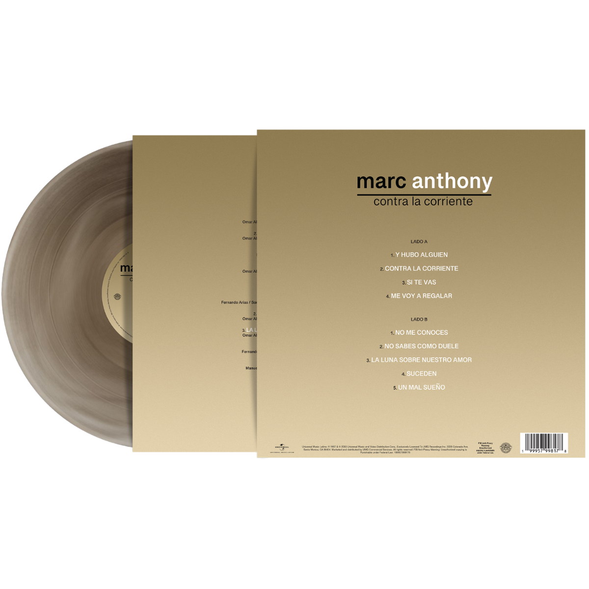 Contra La Corriente Translucent Smoke 1LP Vinyl back