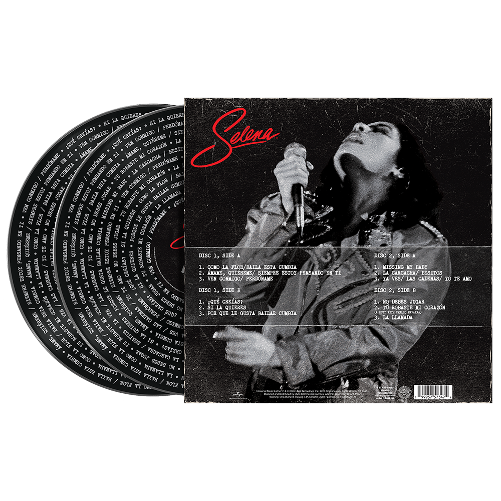 Selena LIVE (Remastered) 2LP Vinyl Back