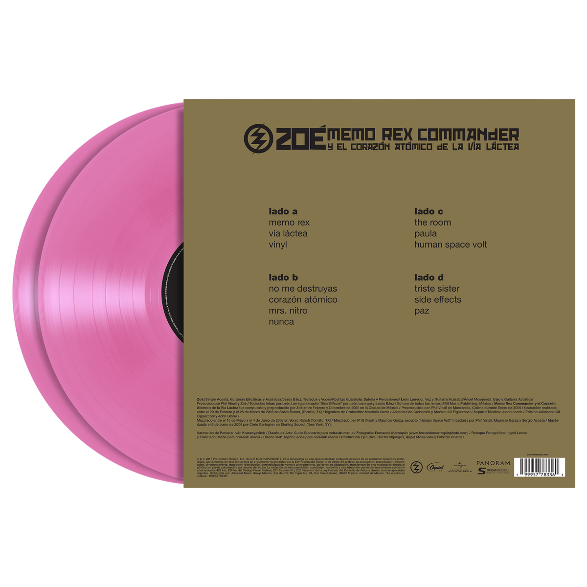 Memo Rex Commander Y El Corazón Atómico De La Vía Láctea - Pink 1LP Vinyl -Tour Exclusive (Remastered 2017) back