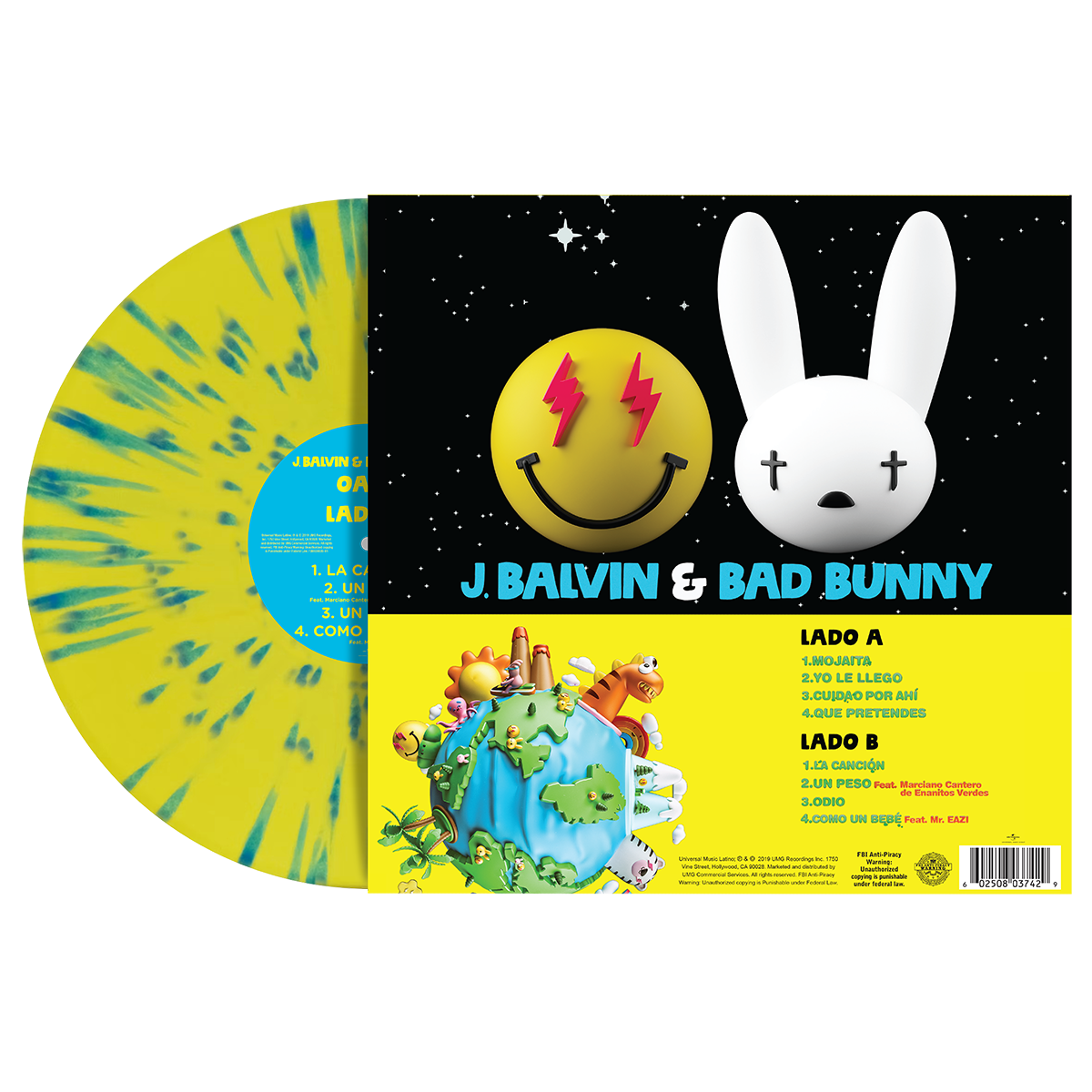 Oasis 1LP Limited Edition Splatter Disc back