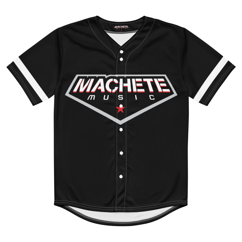 Machete 20th Anniversary Black Baseball Jersey Front