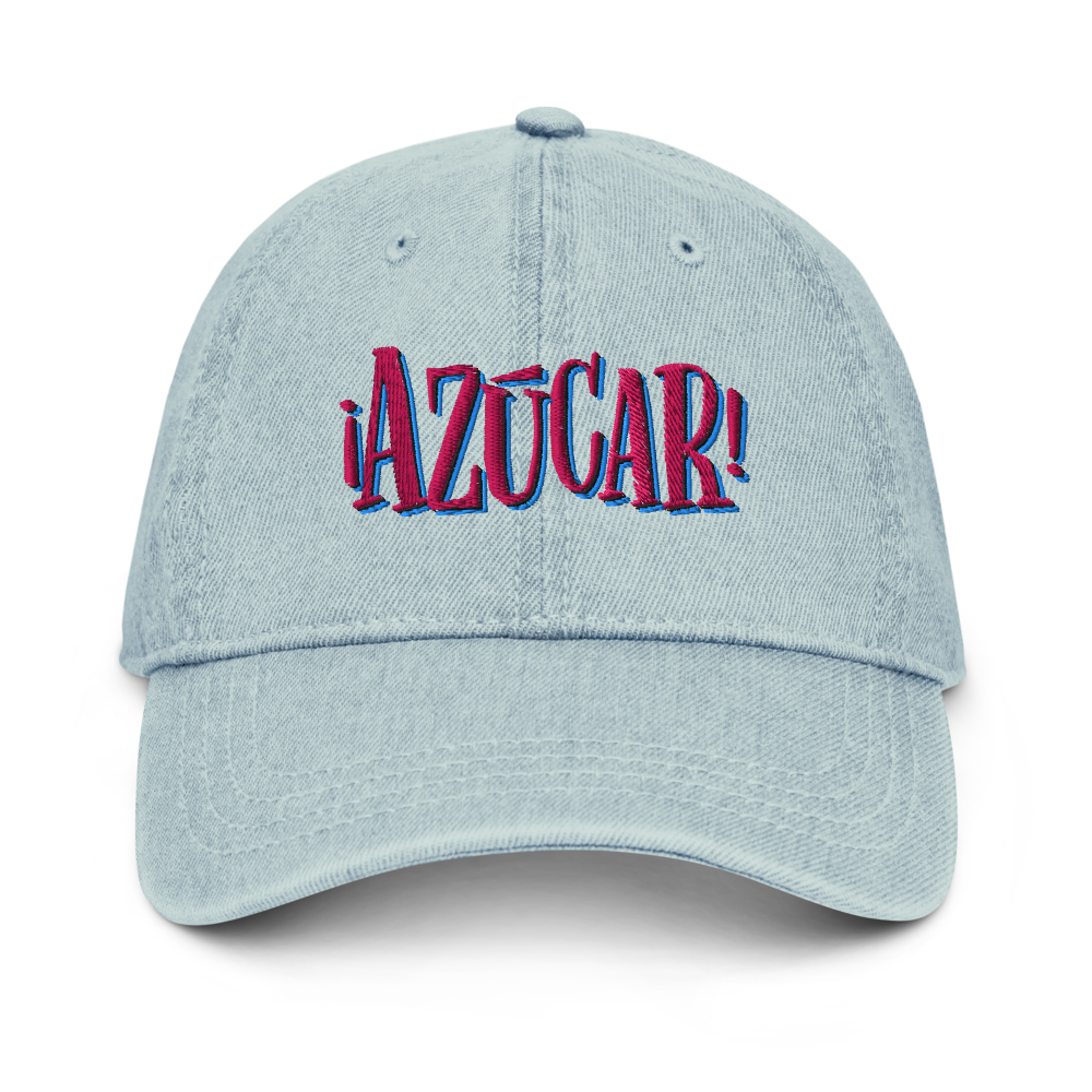 ¡Azucar! Denim Dad Hat front