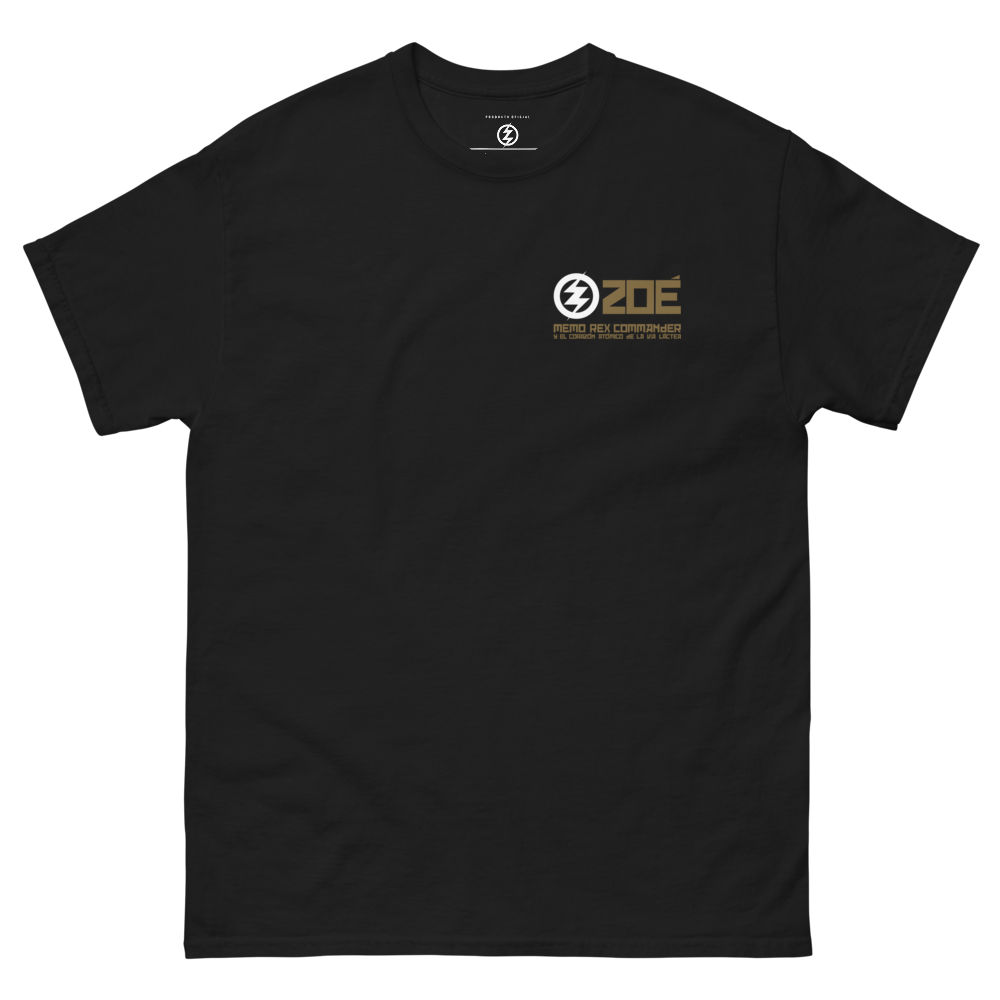 Corazón Atomico de la Vía Láctea Beige & Black Tee front
