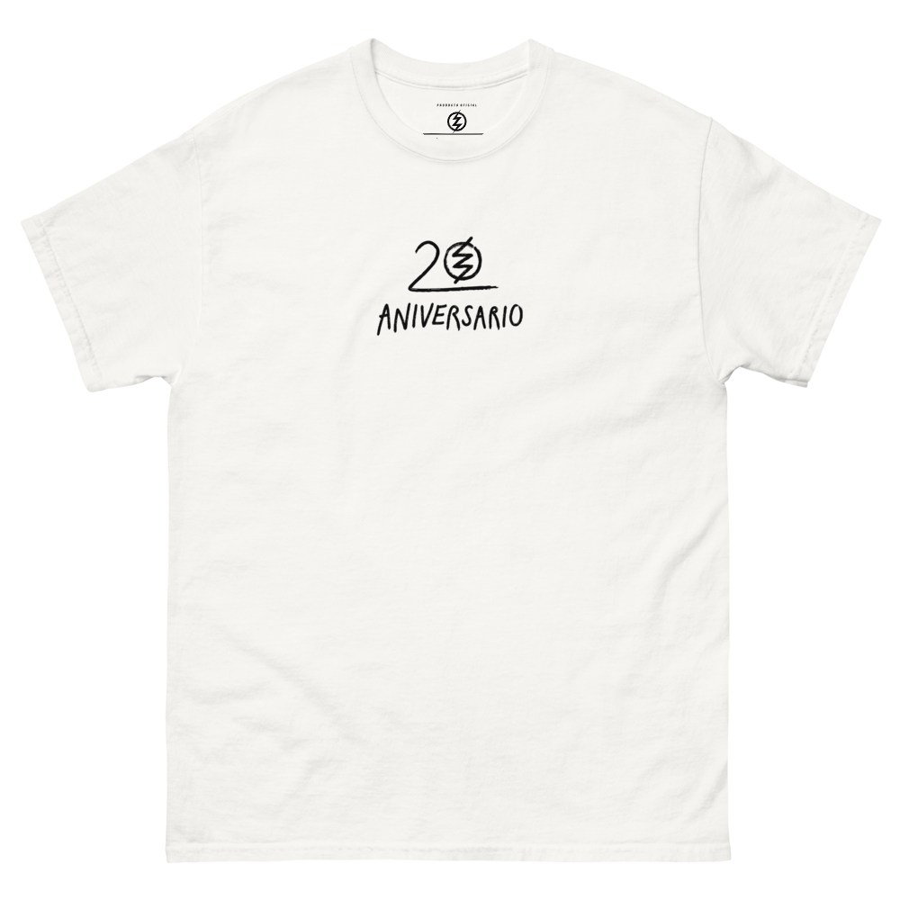 20th Anniversary Memorex White Tee Front