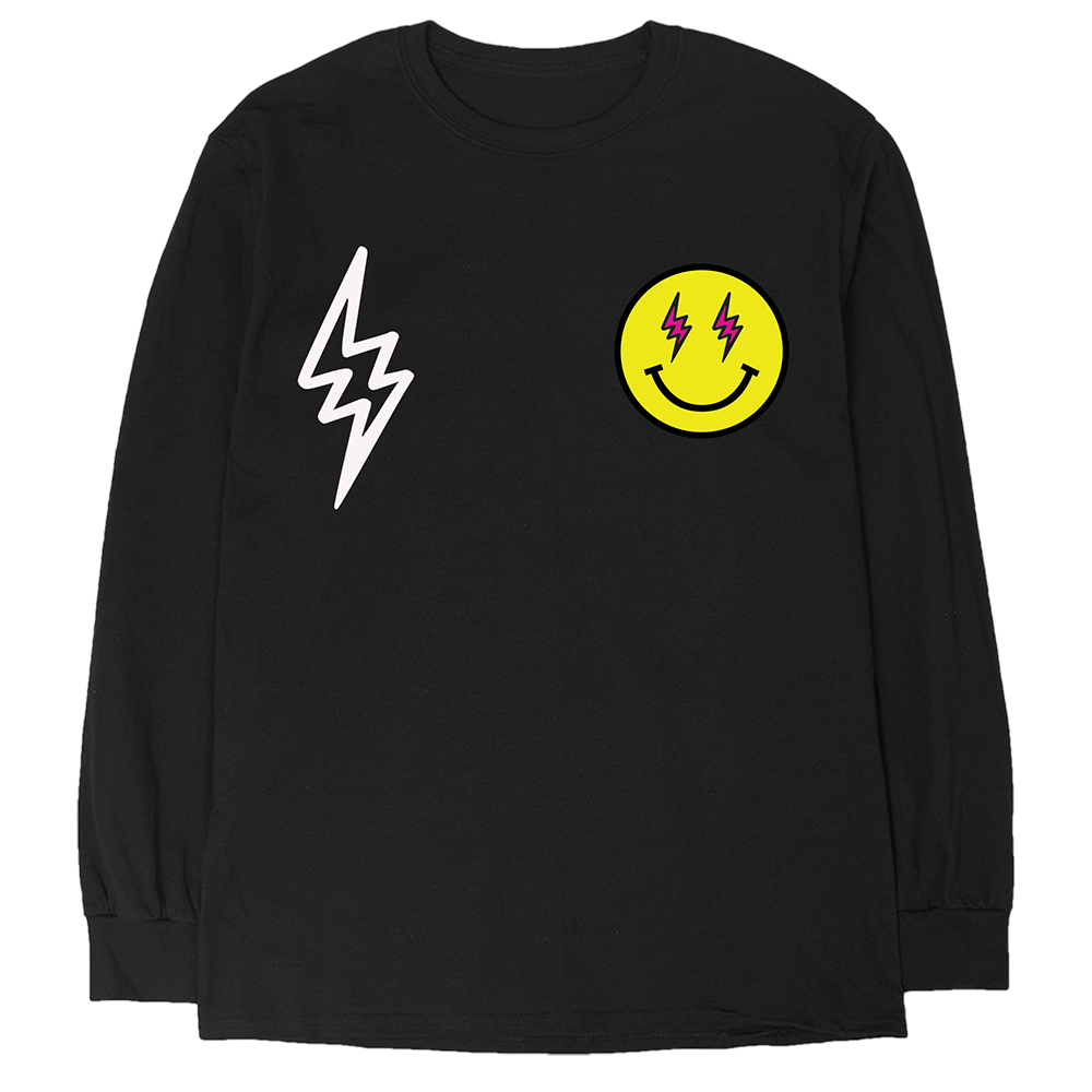 Smiley Long Sleeve Black Front