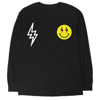 Smiley Long Sleeve Black Front