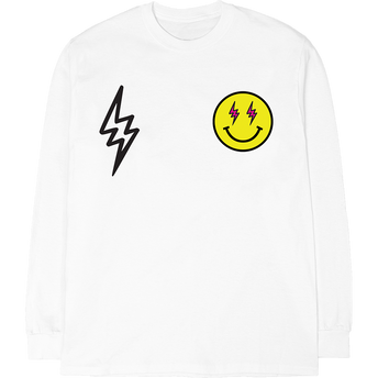 Smiley Long Sleeve White Front