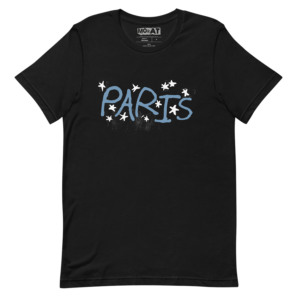 Paris Black Tee Front