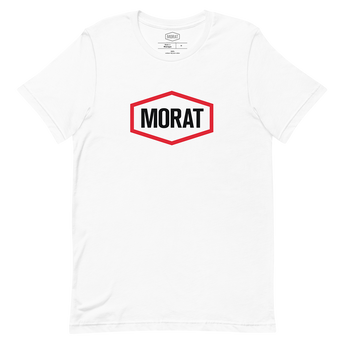 Morat Logo White Tee Front
